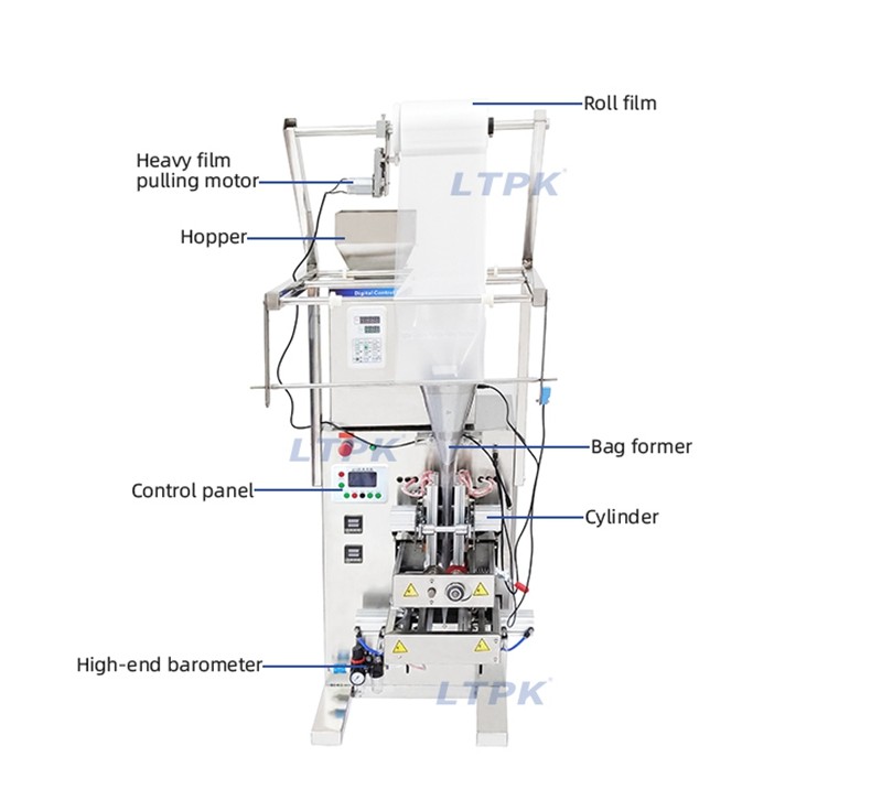 LT-ZB200F Automatic Pneumatic Four Sides Sealing Powder Granule Grain Pouch Bag Packing Machine