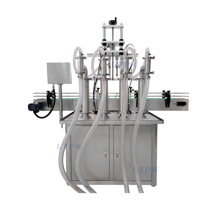 LT-QZDY4 Vertical Fully Automatic Four Nozzles Bottle Liquid Filling Machine