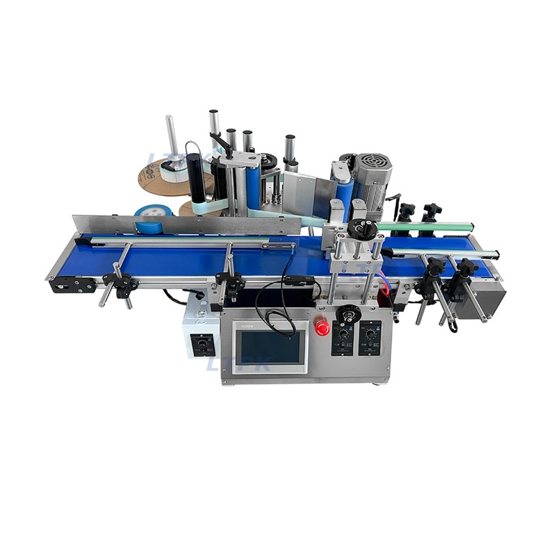 LT-150F Automatic Desktop Plastic Round Bottle Adhesive Sticker Position Labeling Machine with Conveyor