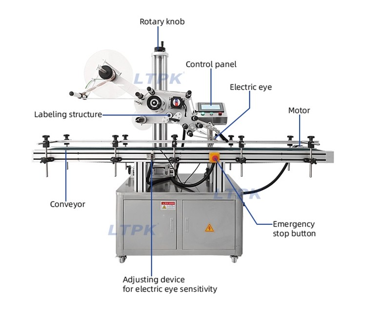 LT-300 Factory Supply Automatic Small Cosmetics Jar Pouch Flat Applicator Labeling Machines