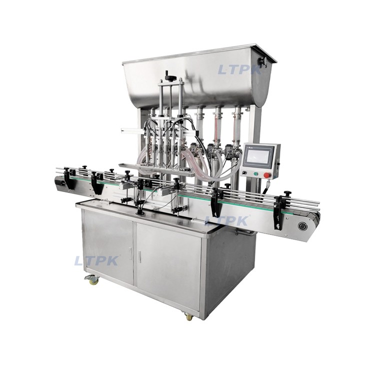 LT-QZDG6 Full Automatic Six Heads Bottle Water Honey Paste Filling Line Machines