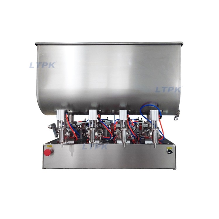 LT-G4WG Semi Automatic Customized Model Four Piston Cream Lotion Paste Bottle Filling Machines