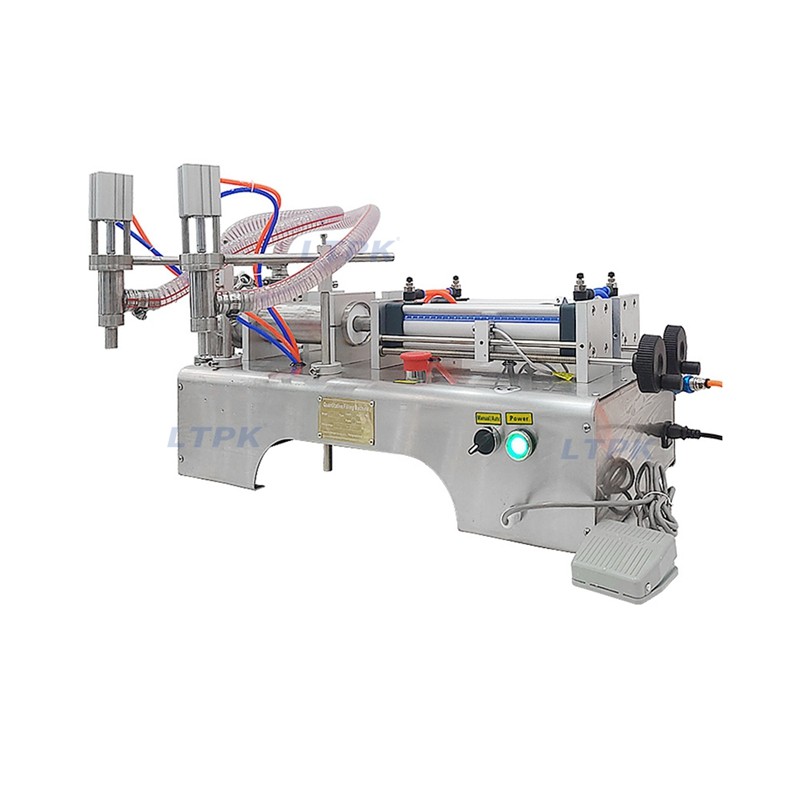 LT-G2WY Semi-auto Two Nozzles 100-1000ML Water Milk Juice Bottle Liquid Filling Machines