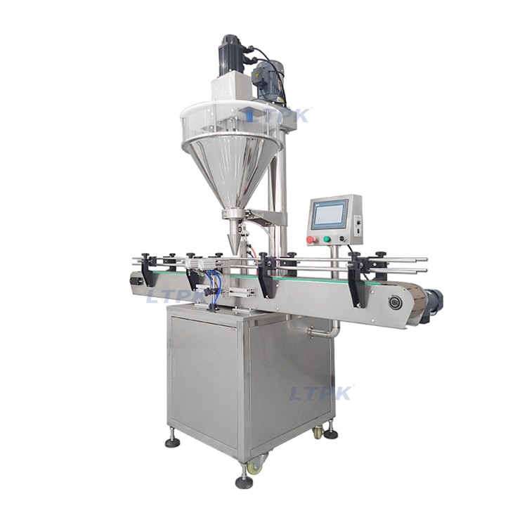 LT-APF Full Automatic Dry Spice Flour Powder Bottle Filling Machine with Conveyor 