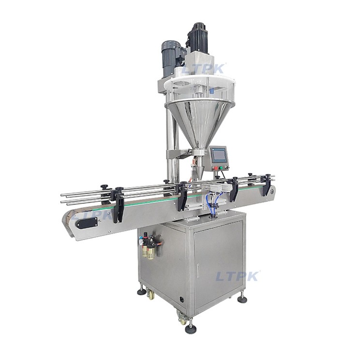 LT-APF Full Automatic Dry Spice Flour Powder Bottle Filling Machine with Conveyor 