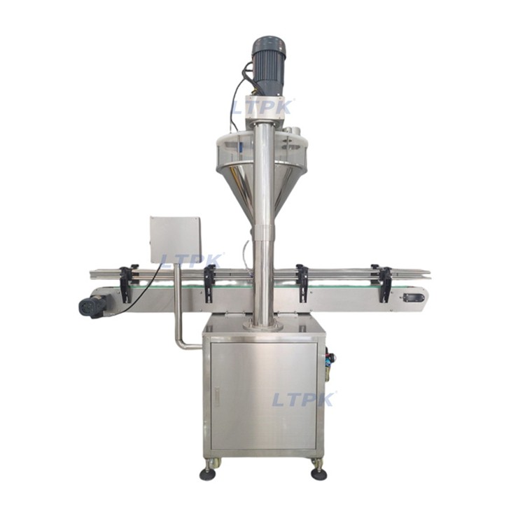 LT-APF Full Automatic Dry Spice Flour Powder Bottle Filling Machine with Conveyor 