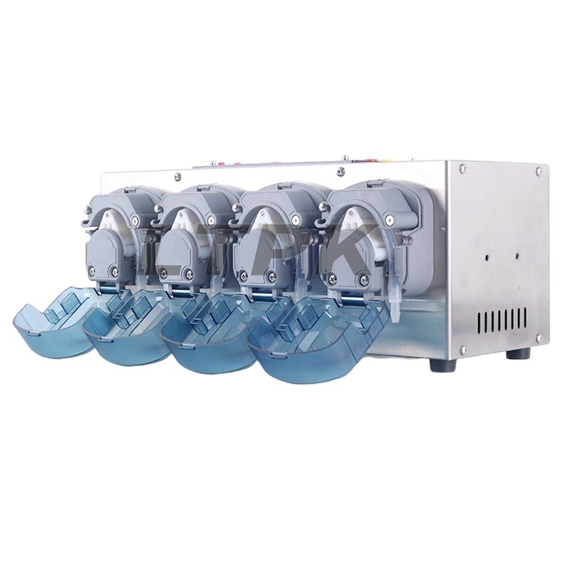 LT-F700CW Factory Price Four Nozzles Peristaltic Pump Essential Oil Bottle Liquid Filling Machines