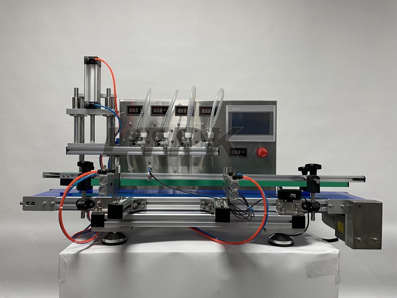 LT-MPF4 Tabletop Automatic Four Nozzles Magnetic Pump Bottle Liquid Filling Machines