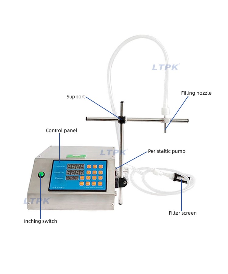 LT-PP50 Small Mini Single head Peristaltic Pump Essential Oil Juice Bottle Filling Machine