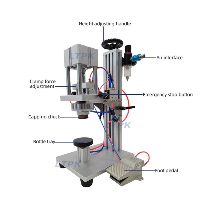 LTX-80 New Model Pneumatic Perfume Bottle Cap Sealing Capping Machine