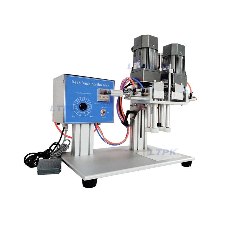 LT-XLSGJ-6100 Desktop Semi-automatic Pneumatic Water Spray Plastic Bottle Capping Machines