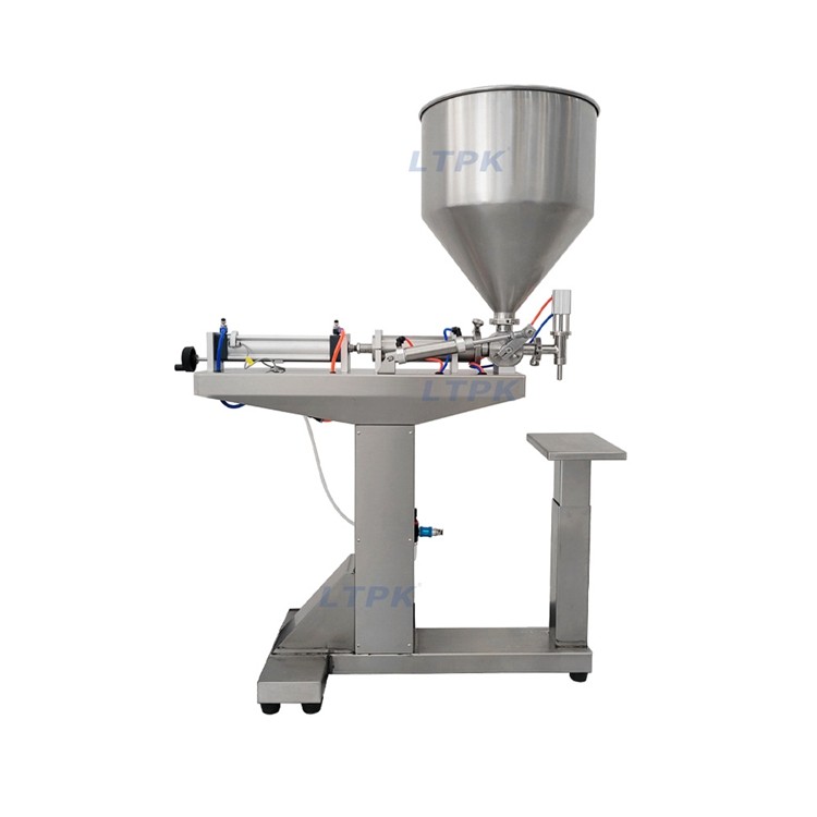 LT-LGF100 Vertical Pneumatic Stainless Steel Sauce Drink Lotion Bottle Paste Filling Machine with Hopper