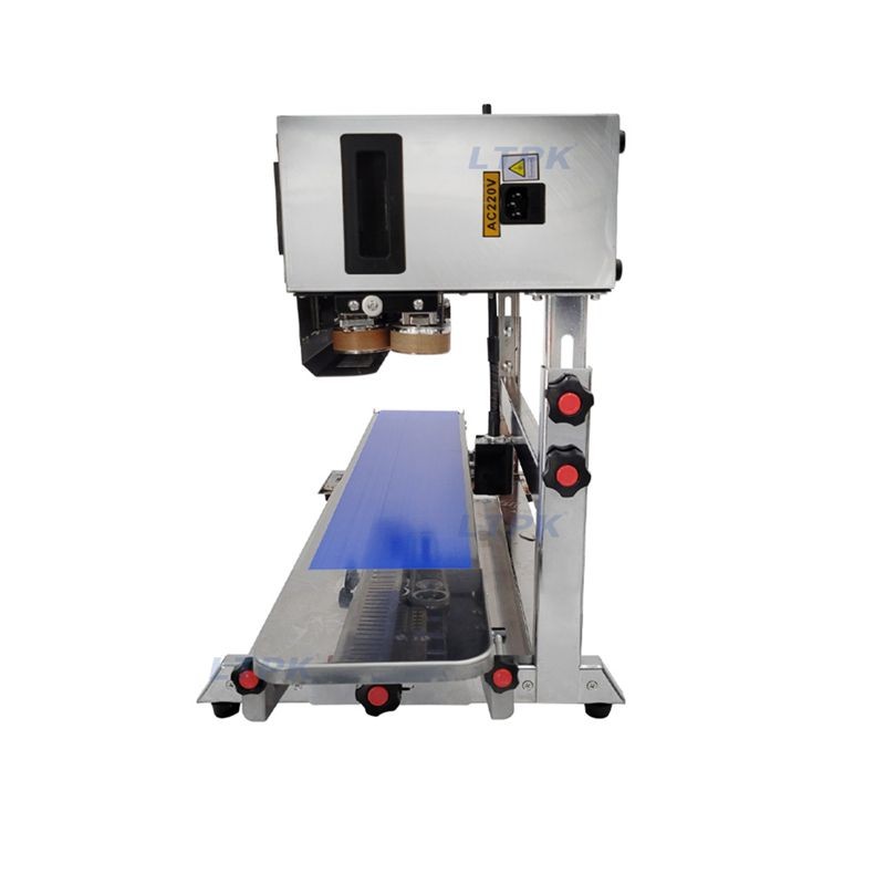 LT-FR1000V Vertical Stainless Steel Plastic Bag Band Sealer Machine with Date Printing