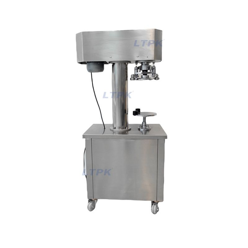 LT-100 Automatic High Quality Plastic Tin Can Sealer Seamer Sealing Machine