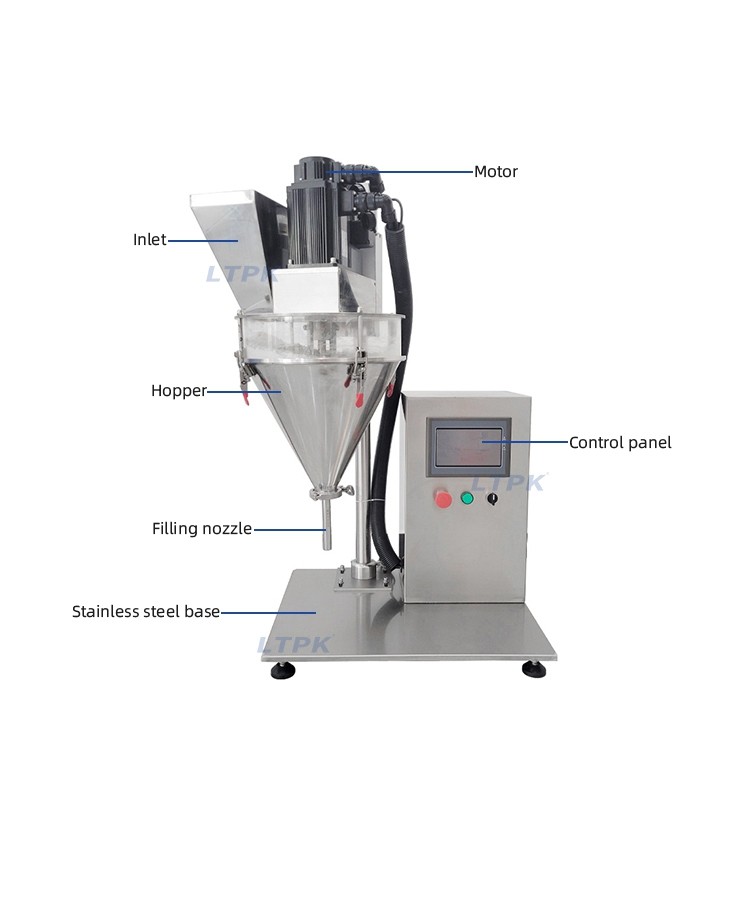 LT-TPF100 Desktop Small Semi-auto Spices Flour Dry Powder Filling Machines